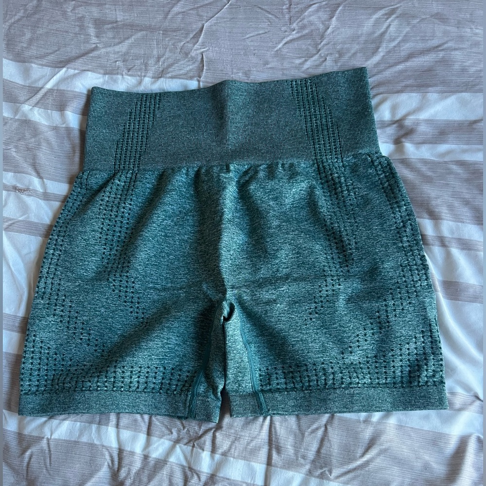 Women's Teal High-Waisted Shorts